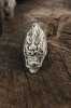 Antik Gümüş Renk Ejderha Kafası Model Ayarlanabilir Erkek Yüzük - Thumbnail (1)