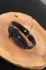 Siyah Deniz Çapalı Çelik Aksesuarlı Kahverengi Deri Erkek Bileklik - Thumbnail (1)